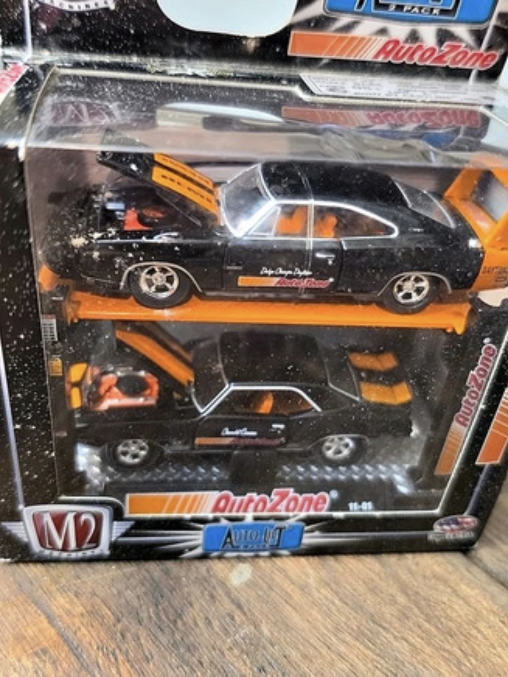 Maisto AutoZone Black & Orange 2-Car Set Like New